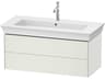 White Tulip 39'' White Satin Matte Wall-Mounted Vanity Unit