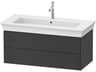 White Tulip 39'' Graphite Satin Matte Wall-Mounted Vanity Unit