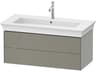 White Tulip 39'' Stone Gray Satin Wall-Mounted Vanity Unit