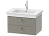 White Tulip 27'' Stone Gray Satin Wall-Mounted Vanity Unit