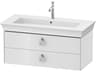 White Tulip 39'' White High Gloss Wall-Mounted Vanity Unit