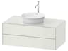 White Tulip 39'' White Satin Matte Vanity Unit