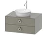 White Tulip 32'' Stone Gray Satin Matte Vanity Unit