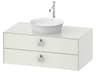 White Tulip 39'' White Satin Matte Vanity Unit