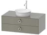 White Tulip 39'' Stone Gray Satin Matte Vanity Unit