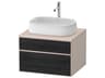 Zencha 26'' Black Oak Matt/Taupe Super Matt Wall-Mounted Vanity Unit