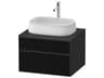 Zencha 26'' Black/Graphite Super Matt Wall-Mounted Vanity Unit
