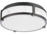 Constantine 1-Light Black LED Round Flush Mount