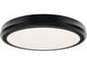 Parthenon 1-Light Black Round Flush Mount