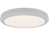 Parthenon 1-Light White Nickel Round Flush Mount