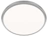 Parthenon 1-Light Brushed Nickel Round Flush Mount