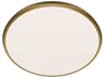 Parthenon 1-Light Aged Brass Round Flush Mount