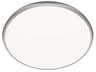 Parthenon 1-Light Brushed Nickel Round Flush Mount