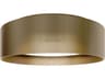 Grille 1-Light Aged Brass Round Flush Mount
