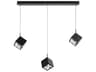 Ice Cube 3-Light Black Geometric Island Pendant