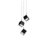 Ice Cube 3-Light Black Geometric Pendant