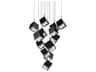Ice Cube 13-Light Black Geometric Pendant