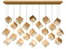 Ice Cube 23-Light Aged Brass Geometric Island Pendant