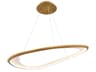 Oyster 1-Light Aged Brass Pendant