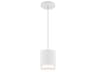 Cloak 1-Light White Cylinder Mini Pendant