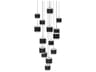 Banded 15-Light Black Pendant