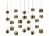 Banded 23-Light Black Island Pendant