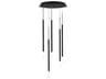 Viggo 5-Light Black Cylinder Linear Pendant