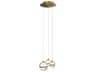 Cyllindra 3-Light Aged Brass Globe Mini Pendant