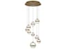 Cyllindra 9-Light Aged Brass Globe Mini Pendant