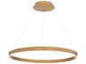 Sirius 1-Light Aged Brass Round Pendant