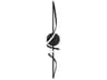 Corkscrew 1-Light Black Vanity Light