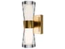 Hourglass 1-Light Aged Brass Wall Sconce