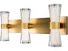 Hourglass 3-Light Aged Brass Vanity Light