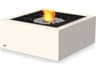 Base Square Patio Fire Pit Table with Ethanol Burner Black