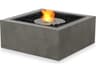 Base Square Outdoor Patio Fire Pit Table with Ethanol Burner Black
