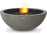 Mix Round Fire Pit Bowl with Ethanol Burner Black