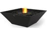 Nova Square Fire Pit Bowl with Ethanol Burner Black