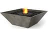 Nova Square Fire Pit Bowl with Ethanol Burner Stainless Steel