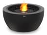 Pod Round Fire Pit Bowl with Ethanol Burner Black
