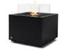 Sidecar Square Outdoor Fire Pit Table with Ethanol Burner Black