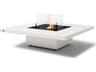 Vertigo Square Outdoor Patio Fire Pit Table with Ethanol Burner Stainless Steel