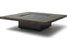 Vertigo Square Patio Fire Pit Table with Ethanol Burner Black