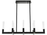 Noemi 8-Light Black Linear Island Pendant