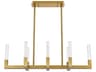 Noemi 8-Light Satin Gold Linear Island Pendant