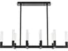 Noemi 10-Light Black Linear Island Pendant