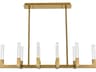 Noemi 10-Light Satin Gold Linear Island Pendant