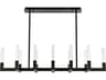 Noemi 12-Light Black Linear Island Pendant