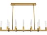 Noemi 12-Light Satin Gold Linear Island Pendant