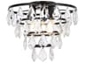 Ella 3-Light Black Crystal Flush Mount