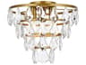 Ella 3-Light Brass Crystal Flush Mount